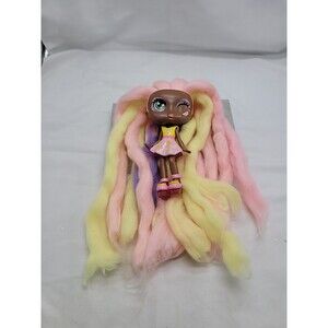 Candy Locks Doll Lacey Lemonade Deluxe Sugar Style Cotton Candy Hair  7"